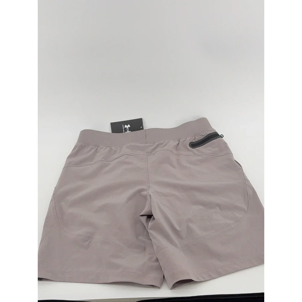 Under Armour Unstoppable Shorts Youth Large Taupe 4-Way Stretch